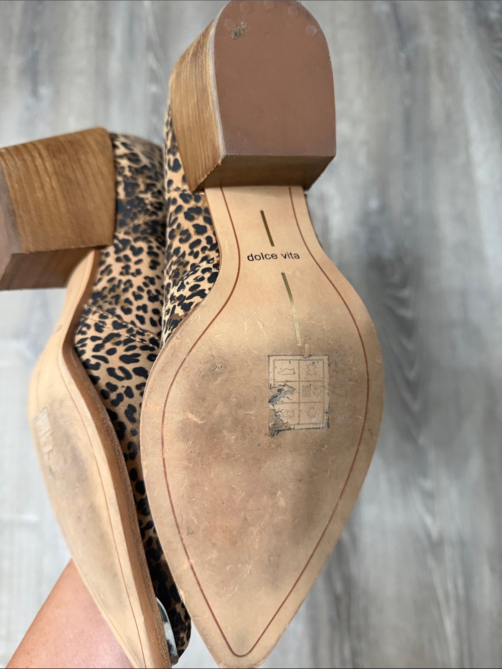 Dolce Vita distressed Leopard Print Women's Ankle Boots - Brown - Picture 4 of 5